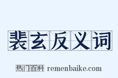 裴玄反义词是什么意思的图片